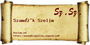 Szamák Szelim névjegykártya